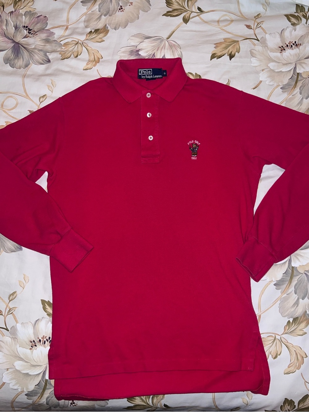 Vintage 90s Polo by Ralph Lauren Golf Bear Long-Sleeve Polo Shirt